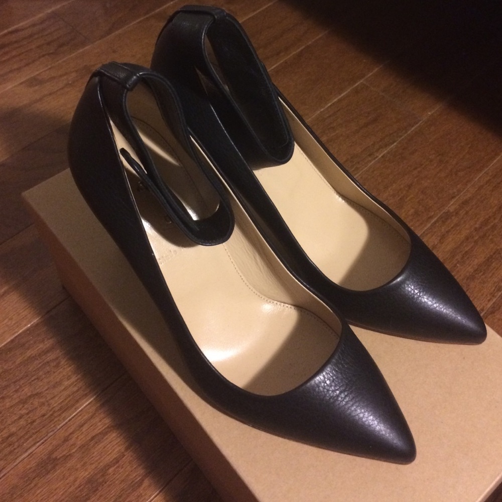 NEW!! Jcrew Black Ankle Strap Heels